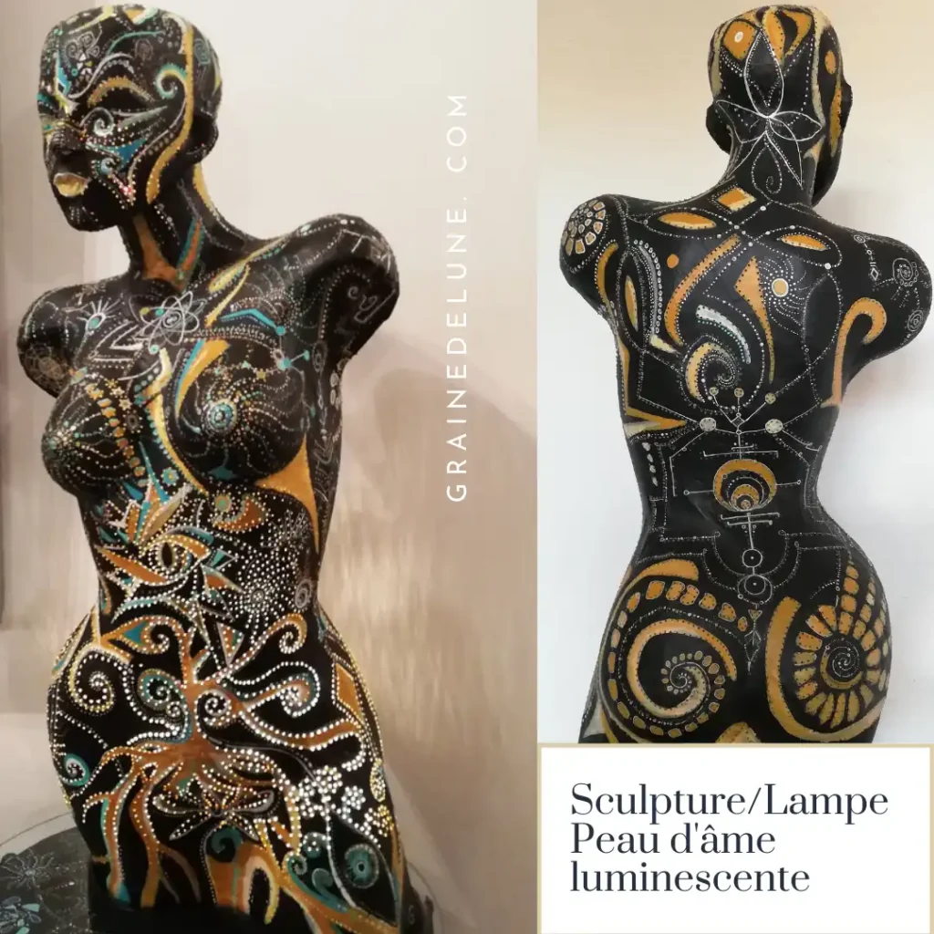 Sculpture "Peau d'âme Luminescente"