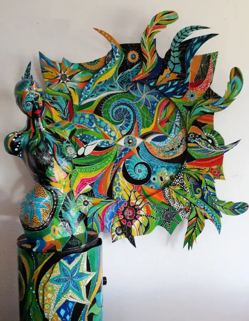 Sculpture "Peau d'âme, vision fractale"